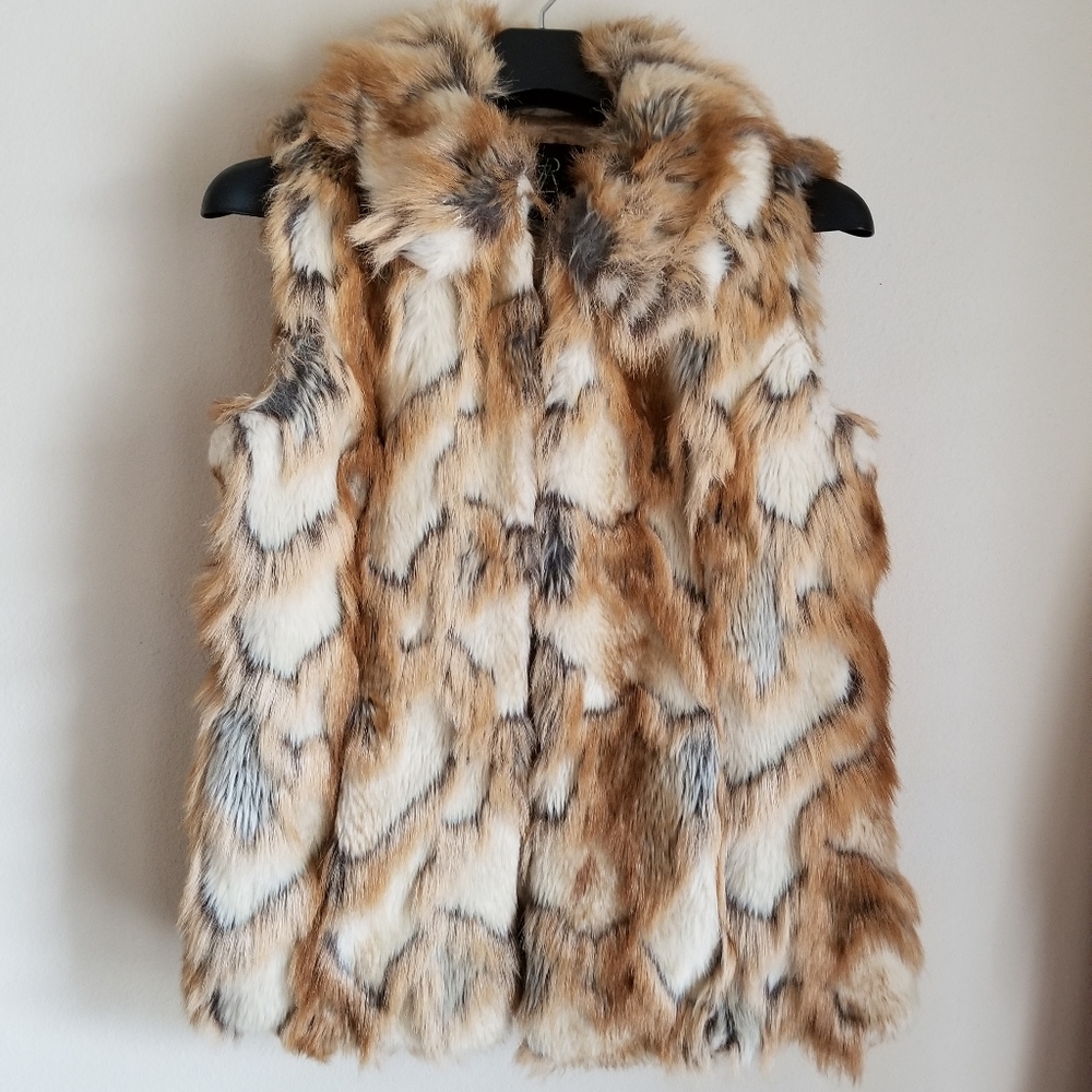 Rachel Zoe Hippie Fur Vest Size XS …